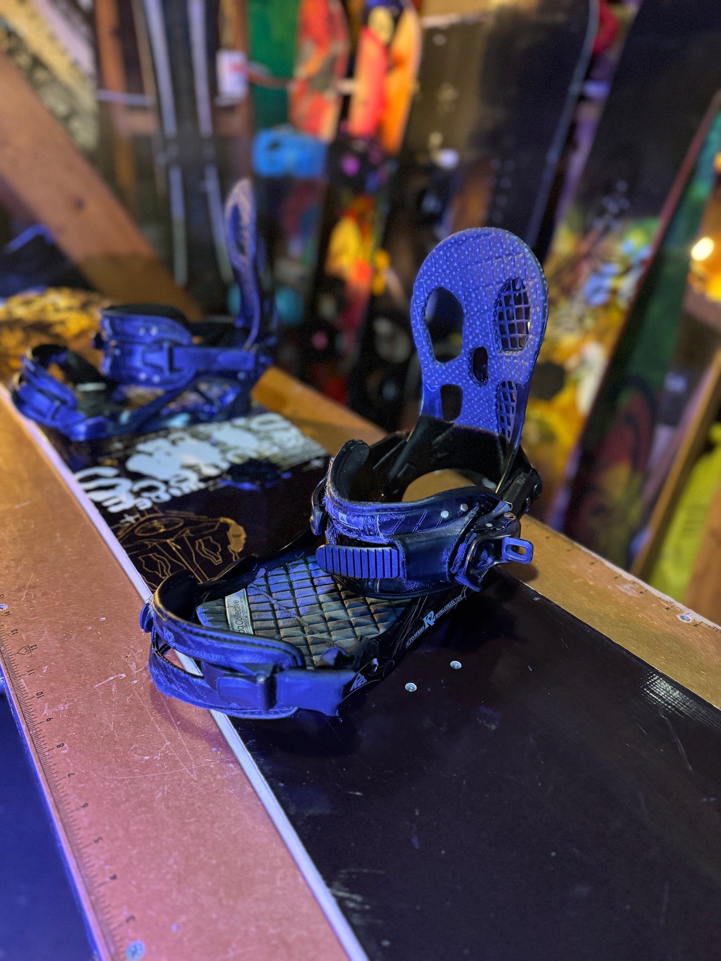 156W Sims Snowboard w/ K2 Large Bindings